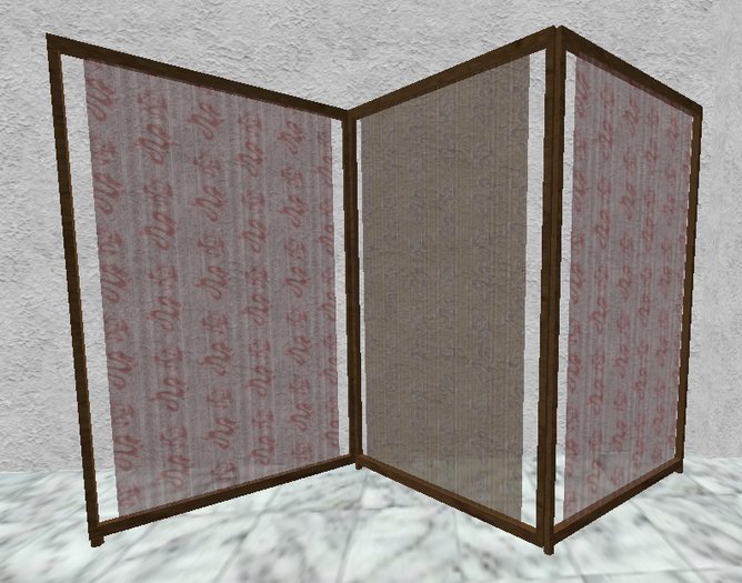 Second Life Marketplace Silk Screen Room Divider, Silk Dragons